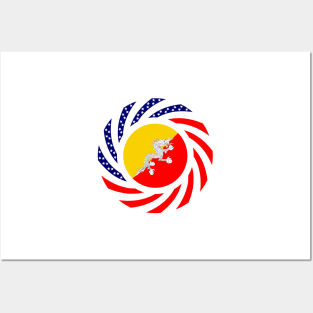 Bhutanese American Multinational Patriot Flag Series Posters and Art